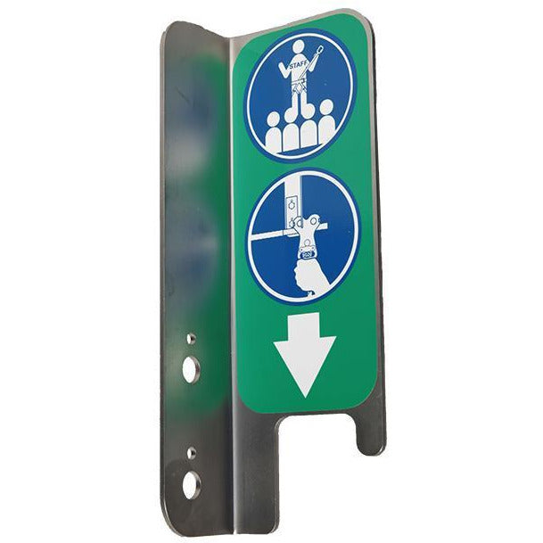 KOALA Equipment Continuous Belay Departing Explanatory Sign Post - Aerial Adventure Tech