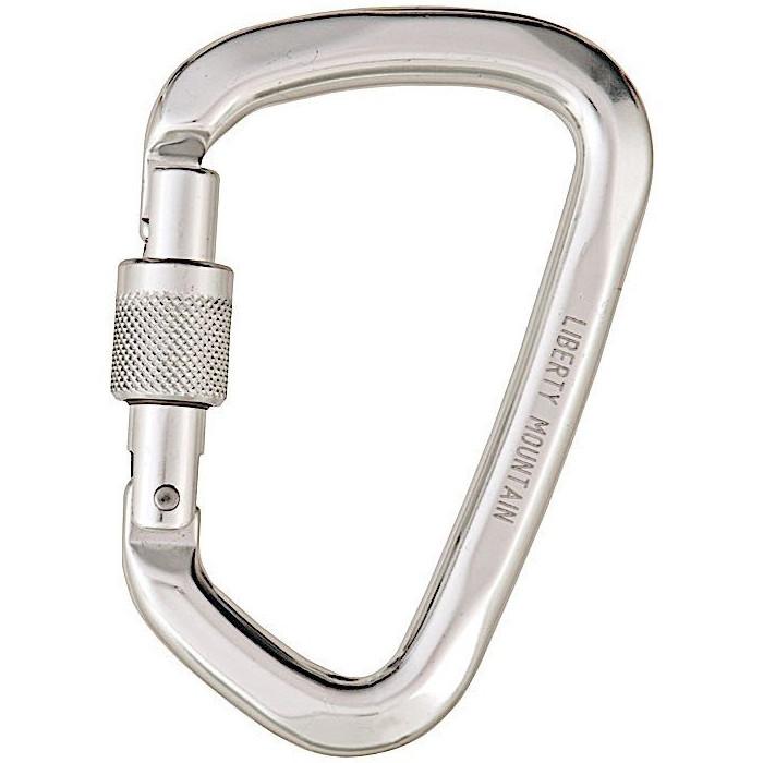 Liberty Mountain Aluminum Large "D" Key Lock Carabiner - Aerial Adventure Tech